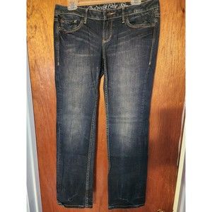 Converse One Star Pants Womens 29 Jane Straight Low Rise Blue Jean Stretch